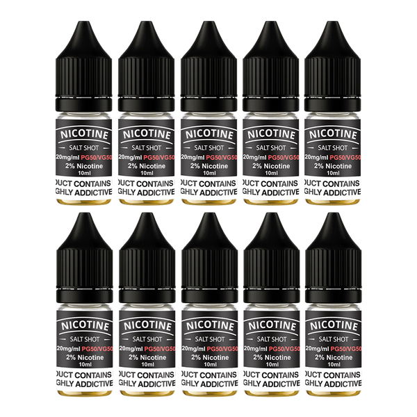 Nicotine Salts Shot 20MG in 50/50 10 Pack