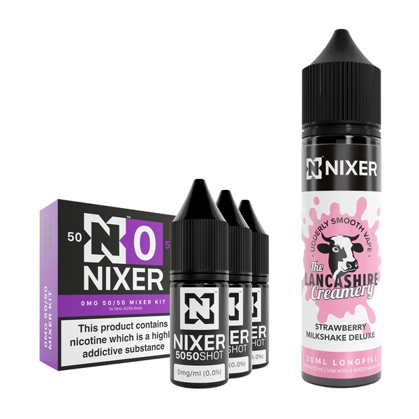 Strawberry Milkshake 30ml/60ml Longfill - Nixer X The Lancashire Creamery