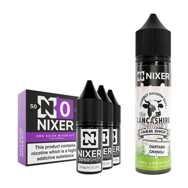 Custard Cannoli 30ml/60ml Longfill - Nixer X The Lancashire Creamery
