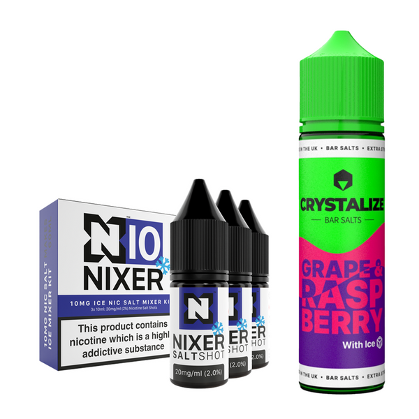 Grape & Raspberry Ice 30ml/60ml Longfill - Crystalize
