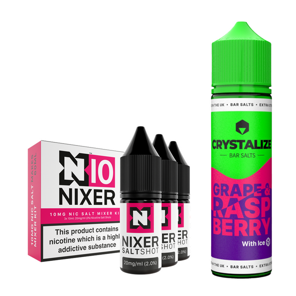 Grape & Raspberry Ice 30ml/60ml Longfill - Crystalize