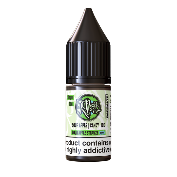 Sour Apple Strawzz on Ice - Ruthless Vapor - 10ml Nic Salt