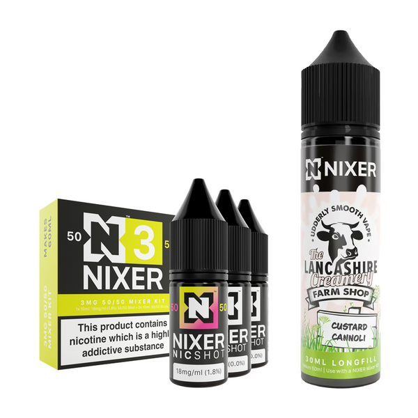 Custard Cannoli 30ml/60ml Longfill - Nixer X The Lancashire Creamery