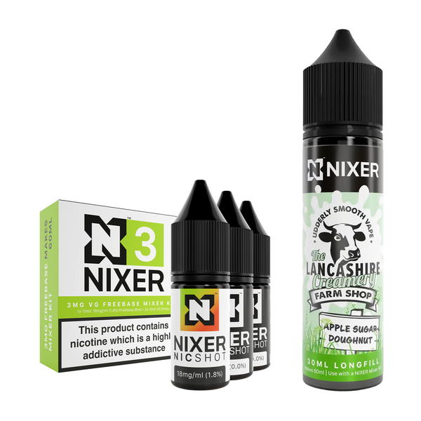 Apple Sugar Doughnut 30ml/60ml Longfill - Nixer X The Lancashire Creamery