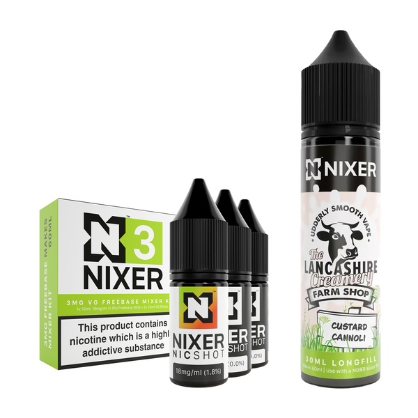 Custard Cannoli 30ml/60ml Longfill - Nixer X The Lancashire Creamery