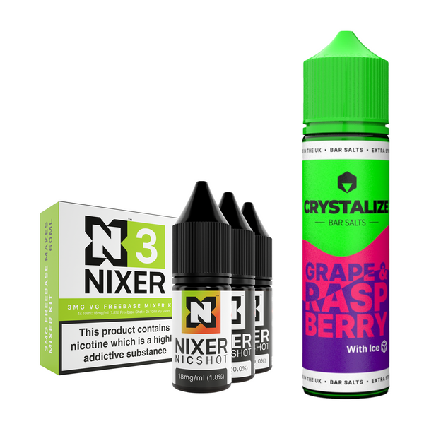 Grape & Raspberry Ice 30ml/60ml Longfill - Crystalize