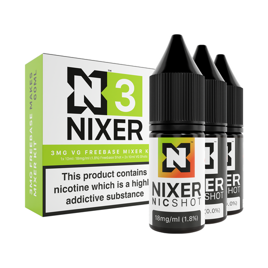 Nixer 3mg Freebase HVG Mixer Kit