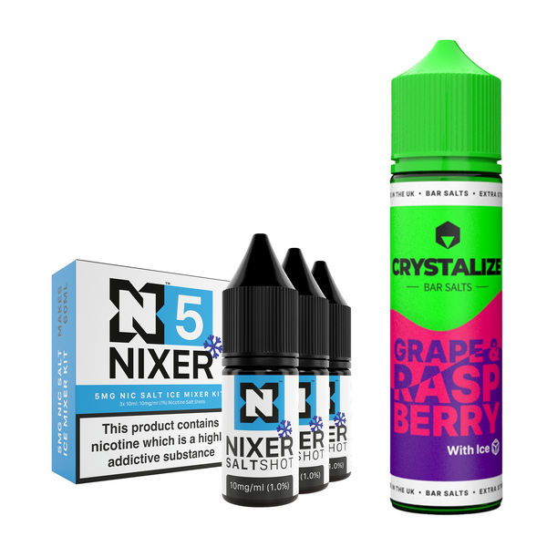Grape & Raspberry Ice 30ml/60ml Longfill - Crystalize