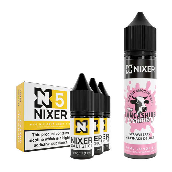 Strawberry Milkshake 30ml/60ml Longfill - Nixer X The Lancashire Creamery