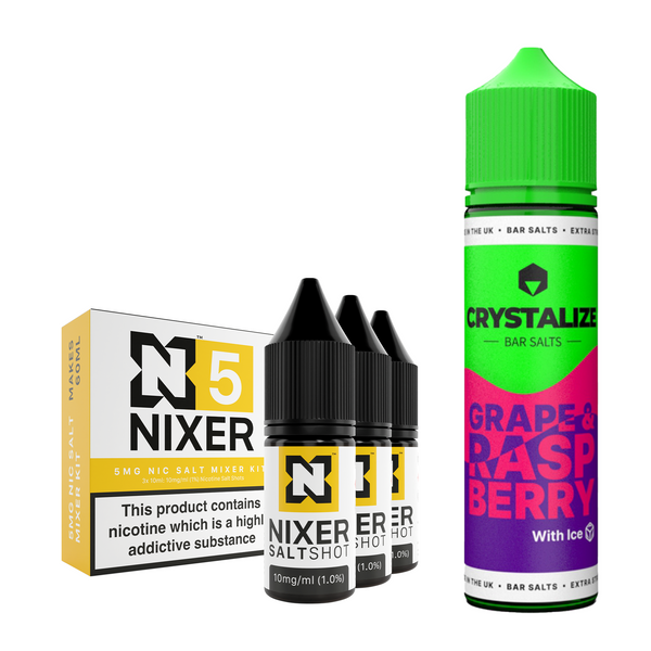 Grape & Raspberry Ice 30ml/60ml Longfill - Crystalize