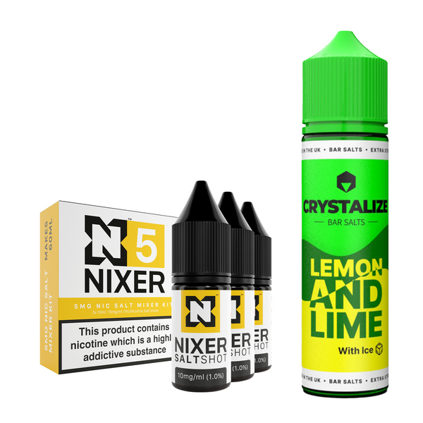 Lemon and Lime Ice 30ml/60ml Longfill - Crystalize