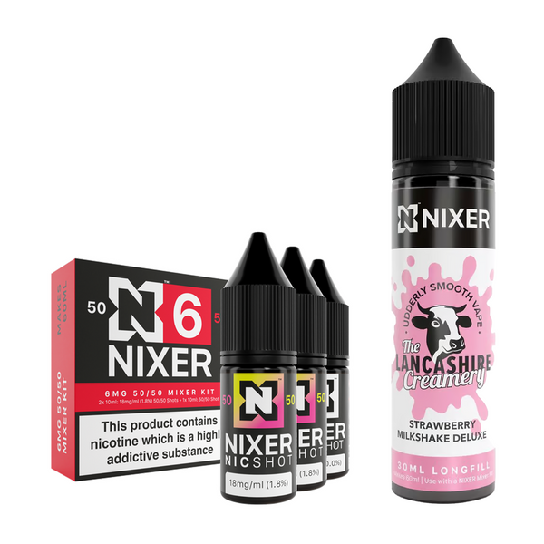 Strawberry Milkshake 30ml/60ml Longfill - Nixer X The Lancashire Creamery