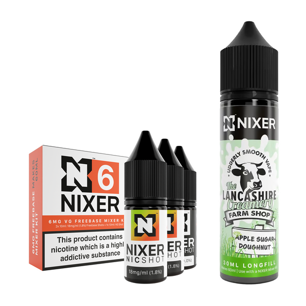 Apple Sugar Doughnut 30ml/60ml Longfill - Nixer X The Lancashire Creamery