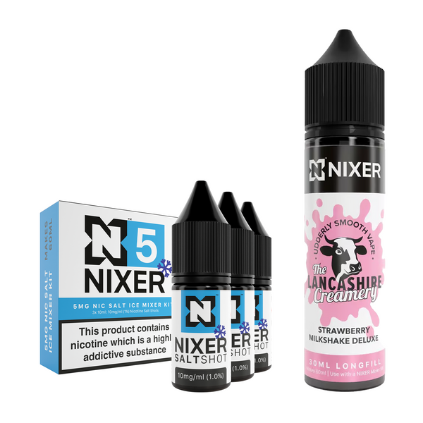 Strawberry Milkshake 30ml/60ml Longfill - Nixer X The Lancashire Creamery