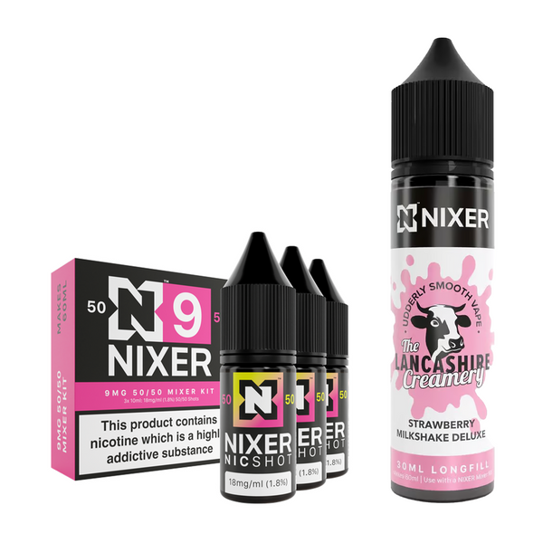 Strawberry Milkshake 30ml/60ml Longfill - Nixer X The Lancashire Creamery