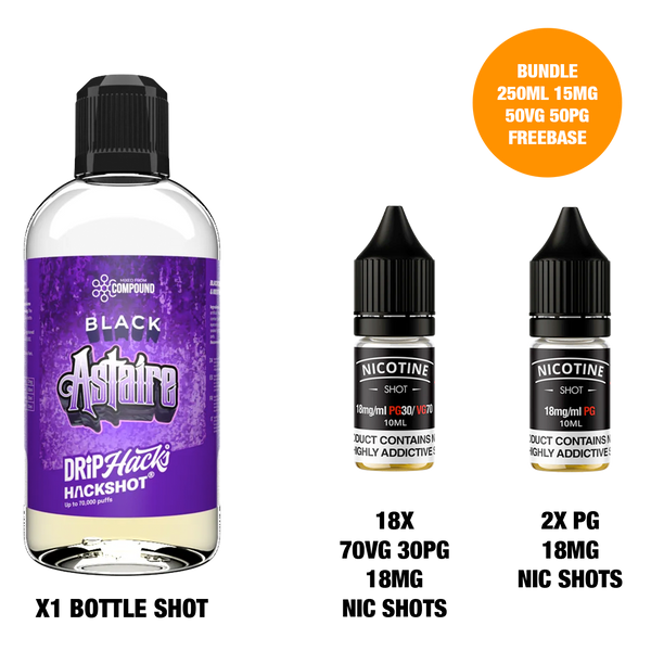 Black Astaire - Bottle Shots - Drip Hacks Hackshot - 250ML