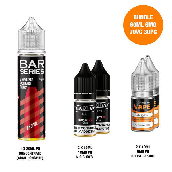 Strawberry Raspberry Cherry 60ml Longfill - Bar Series
