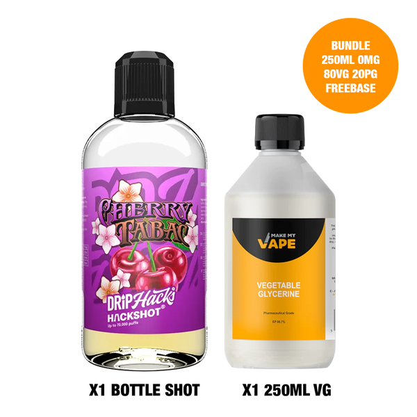 Cherry Tabac - Bottle Shots - Drip Hacks Hackshot - 250ML