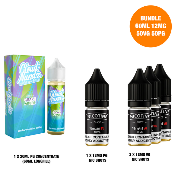 Grape Apple Ice 20ml/60ml Longfill - Cloud Nurdz