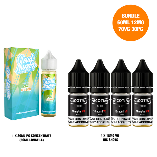 Kiwi Melon Ice 20ml/60ml Longfill - Cloud Nurdz