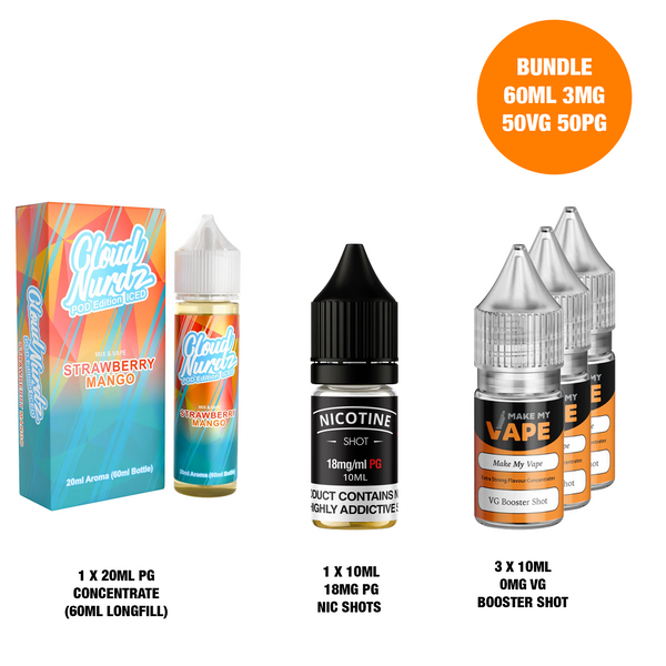 Strawberry Mango Ice 20ml/60ml Longfill - Cloud Nurdz