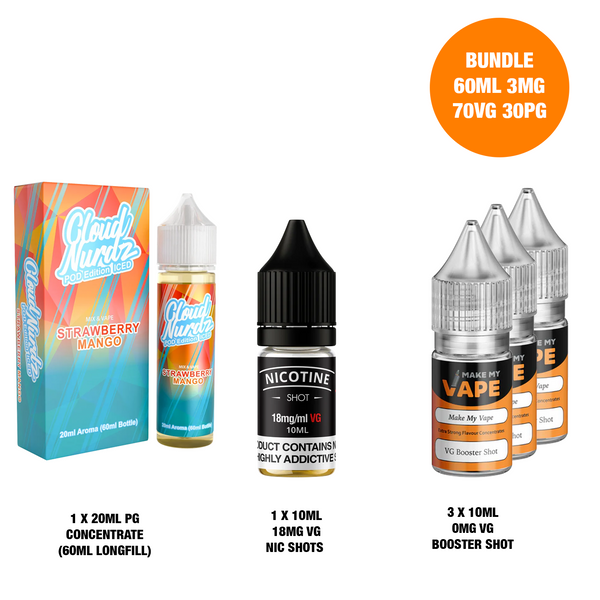 Strawberry Mango Ice 20ml/60ml Longfill - Cloud Nurdz