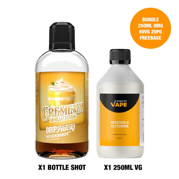 Cremeux Vanilla Custard - Bottle Shots - Drip Hacks Hackshot - 250ML