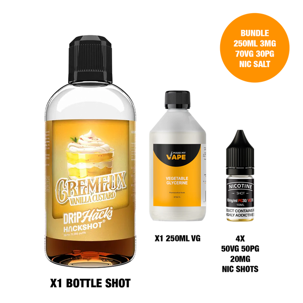 Cremeux Vanilla Custard - Bottle Shots - Drip Hacks Hackshot - 250ML