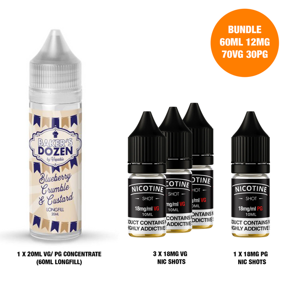 Blueberry Crumble 20ml/60ml Longfill - Bakers Dozen