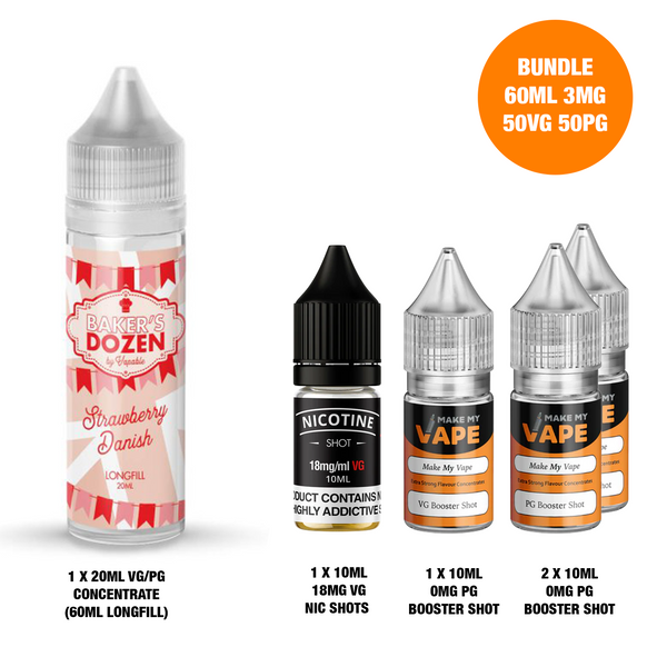Strawberry Danish 20ml/60ml Longfill - Bakers Dozen