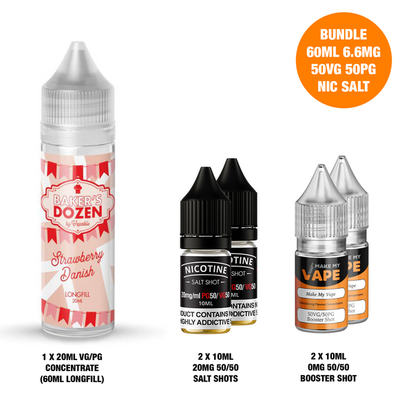 Strawberry Danish 20ml/60ml Longfill - Bakers Dozen