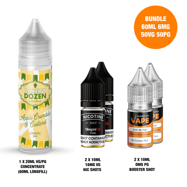 Apple Crumble & Custard 20ml/60ml Longfill - Bakers Dozen