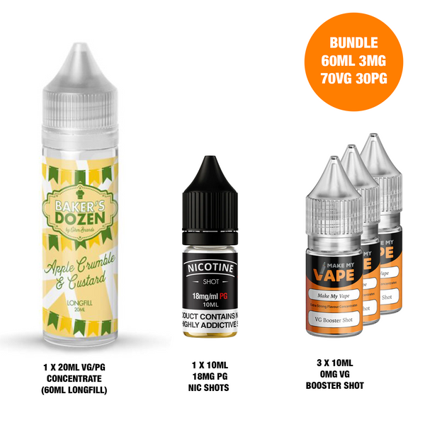 Apple Crumble & Custard 20ml/60ml Longfill - Bakers Dozen
