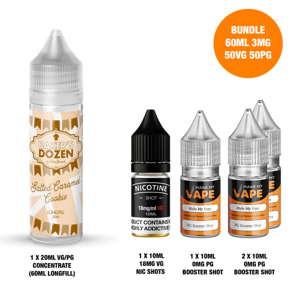 Salted Caramel Cookie 20ml/60ml Longfill - Bakers Dozen