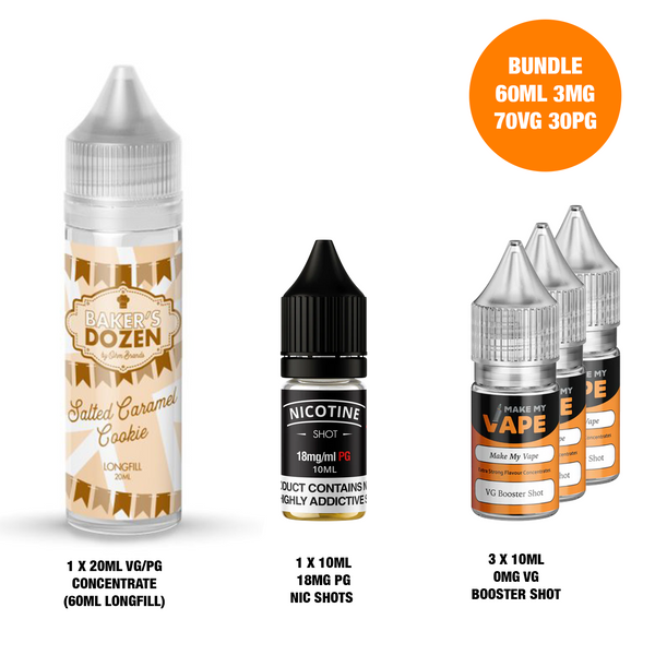 Salted Caramel Cookie 20ml/60ml Longfill - Bakers Dozen