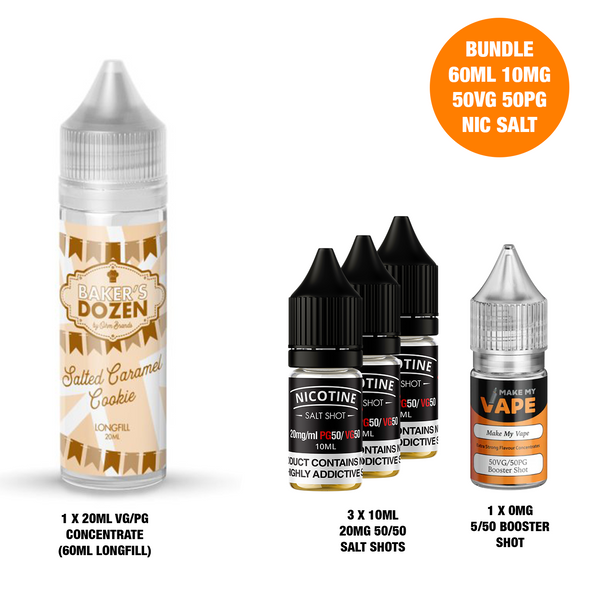 Salted Caramel Cookie 20ml/60ml Longfill - Bakers Dozen