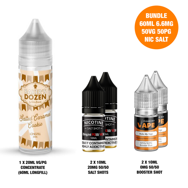 Salted Caramel Cookie 20ml/60ml Longfill - Bakers Dozen