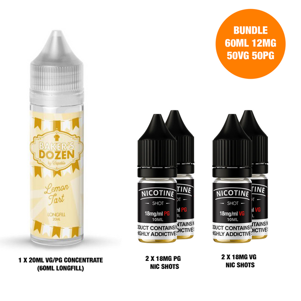 Lemon Tart 20ml/60ml Longfill - Bakers Dozen
