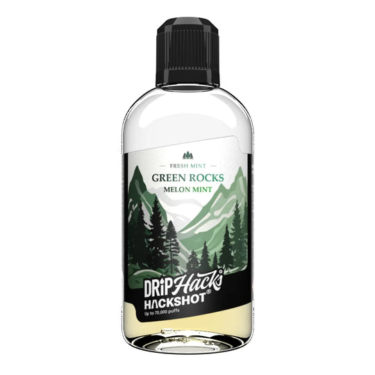 Green Rocks Melon Mint - Bottle Shots - Drip Hacks Hackshot - 250ML