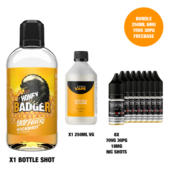 Honey Badger - Bottle Shots - Drip Hacks Hackshot - 250ML