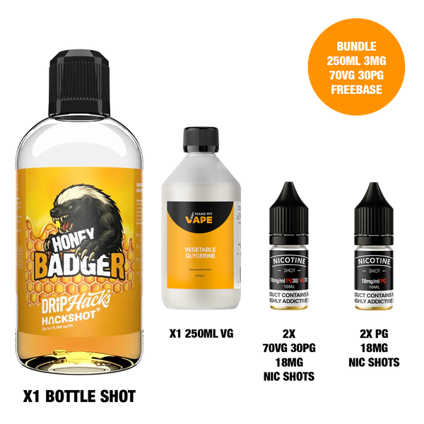 Honey Badger - Bottle Shots - Drip Hacks Hackshot - 250ML