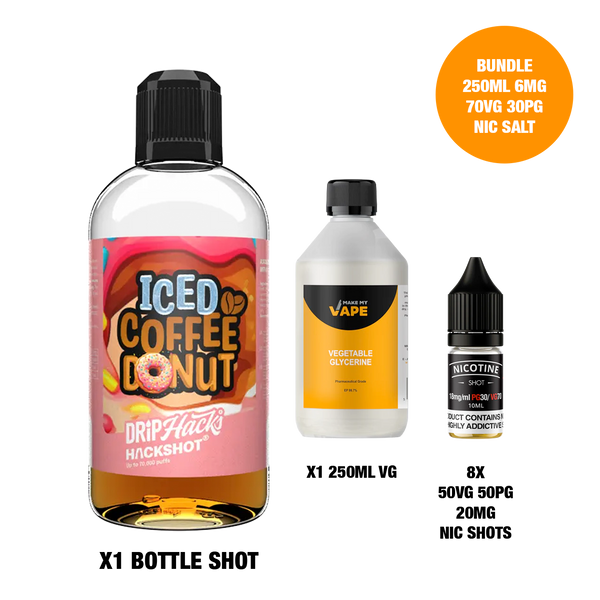 Iced Coffee Donut - Bottle Shots - Drip Hacks Hackshot - 250ML