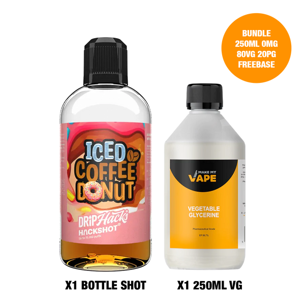 Iced Coffee Donut - Bottle Shots - Drip Hacks Hackshot - 250ML