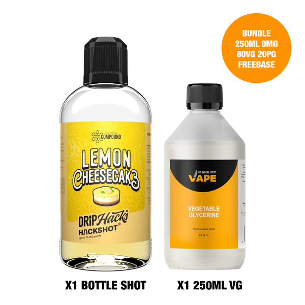Lemon Cheesecake - Bottle Shots - Drip Hacks Hackshot - 250ML