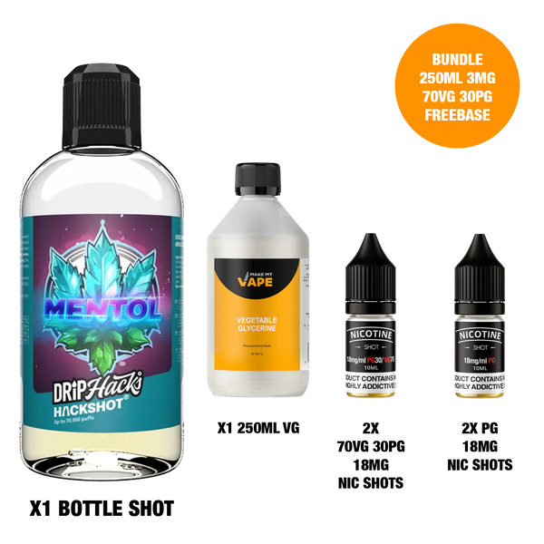 Mentol - Bottle Shots - Drip Hacks Hackshot - 250ML