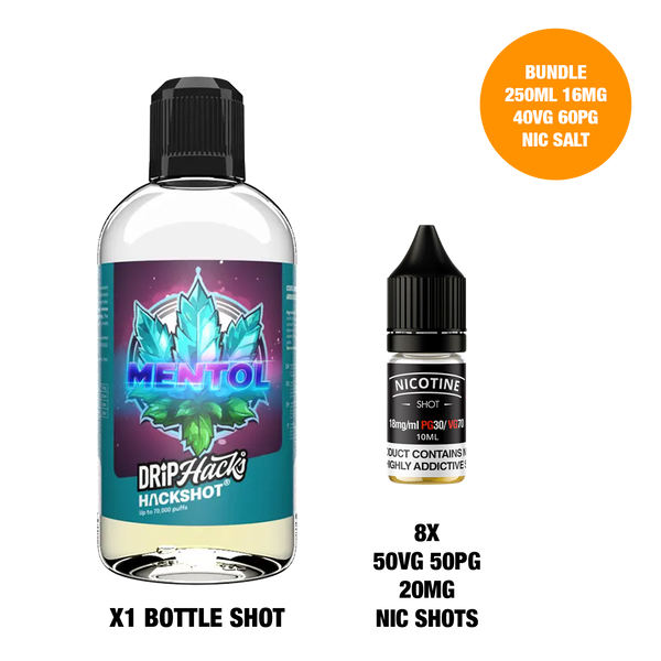 Mentol - Bottle Shots - Drip Hacks Hackshot - 250ML