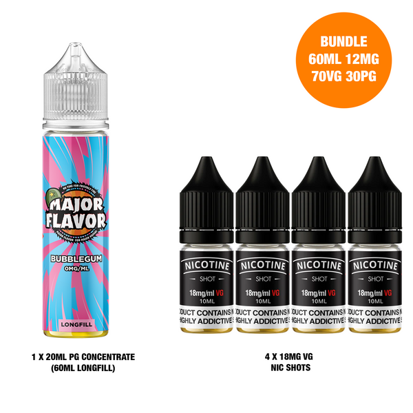 Bubblegum 60ml Longfill - Major Flavor