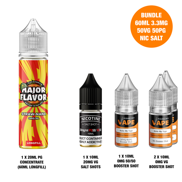 Straw-Nana 60ml Longfill - Major Flavor