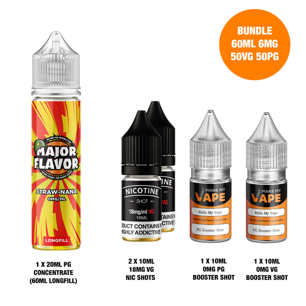 Straw-Nana 60ml Longfill - Major Flavor