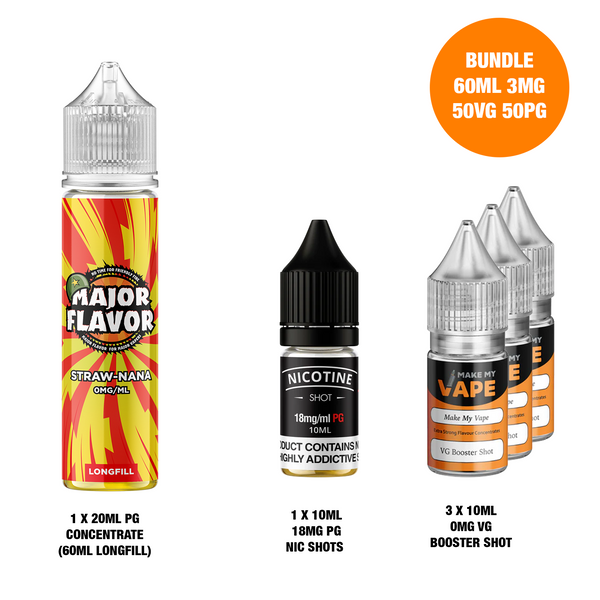 Straw-Nana 60ml Longfill - Major Flavor